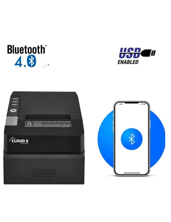 Cloud8pos C8 Receipt Printer USB & Bluetooth